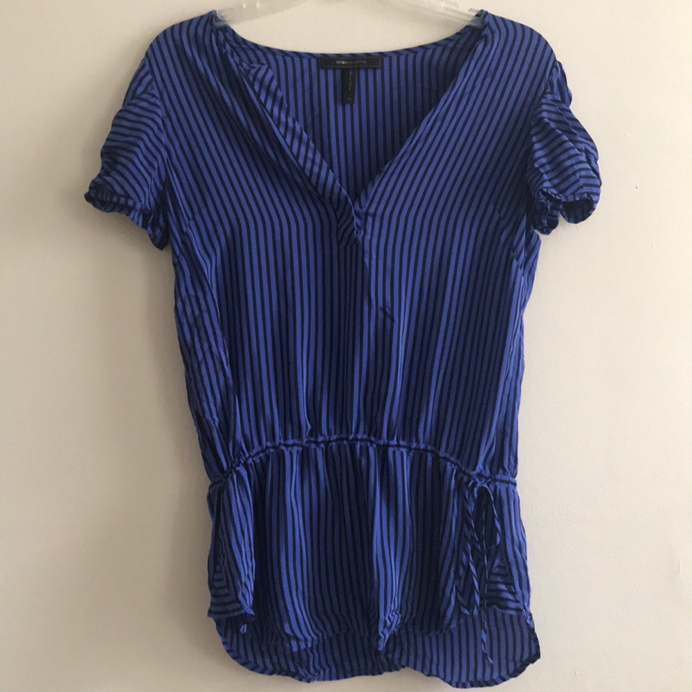 BCBG MaxAzria striped cap sleeve top